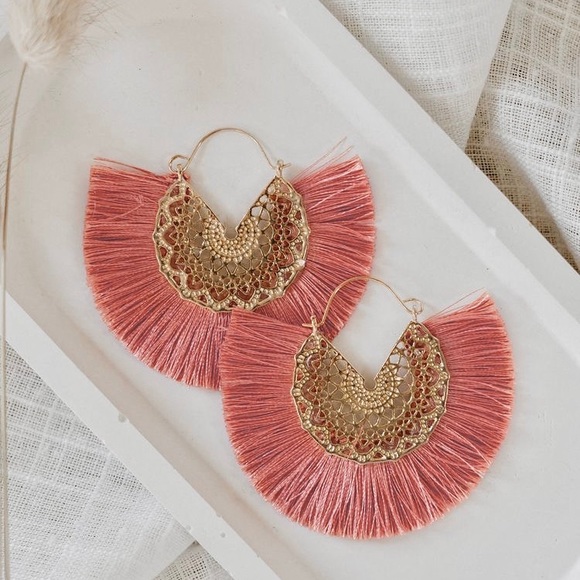 Fringe Tassel Earrings - Picture 2 of 4